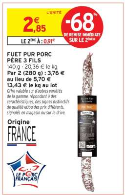 FUET PUR PORC PÈRE 3 FILS