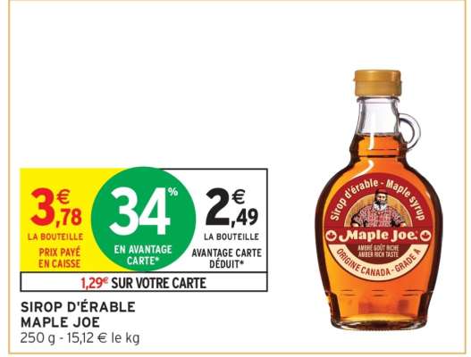Sirop D'erable Maple Joe
