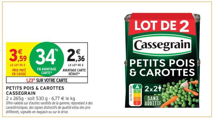PETITS POIS & CAROTTES "CASSEGRAIN"