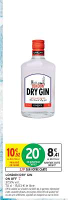 LONDON DRY GIN ON OFF