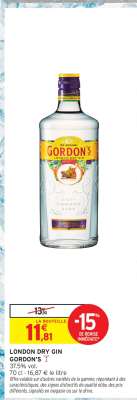 London Dry Gin GORDON'S