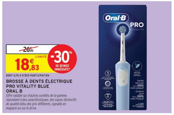 BROSSE À DENTS ÉLECTRIQUE PRO VITALITY BLUE ORAL B