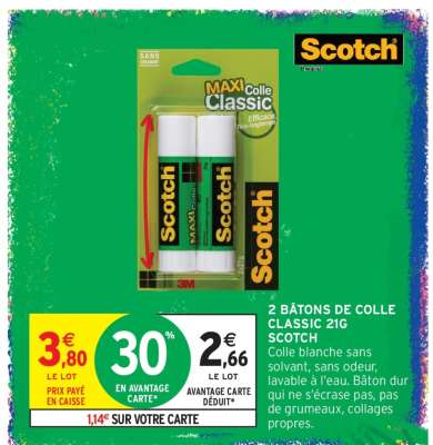 2 BÂTONS DE COLLE CLASSIC 21G SCOTCH