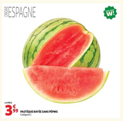 PASTEQUE RAYÉE SANS PEPINS
