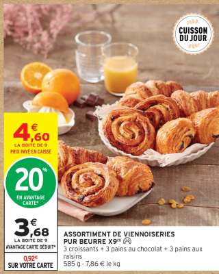 Assortiment de Viennoiseries Pur Beurre