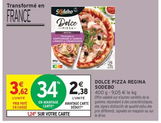 Dolce Pizza Regina Sodebo
