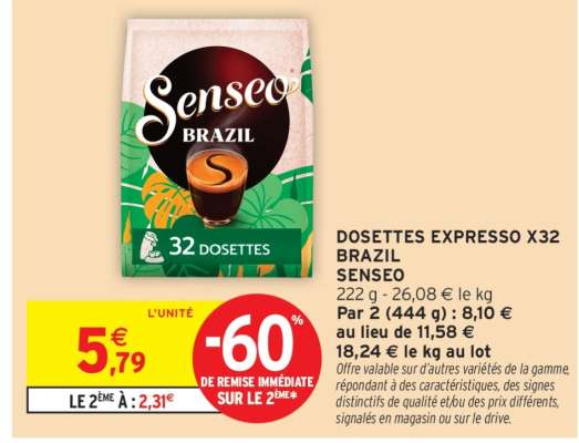 Dosettes Expresso x32 Brazil