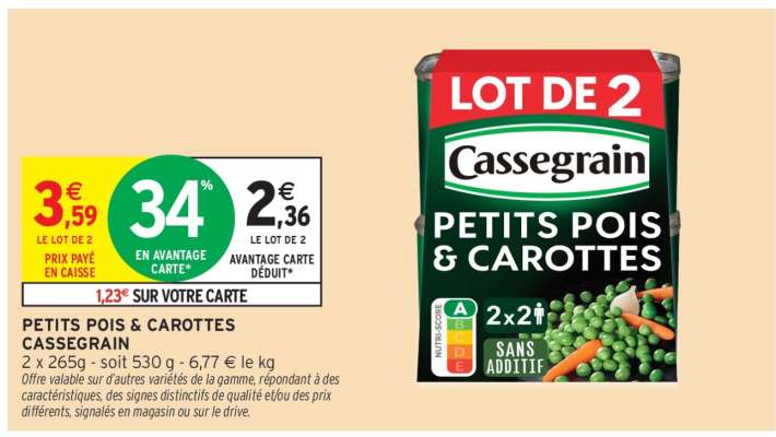 PETITS POIS & CAROTTES "CASSEGRAIN"