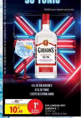 GIN LONDON DRY GIBSON'S