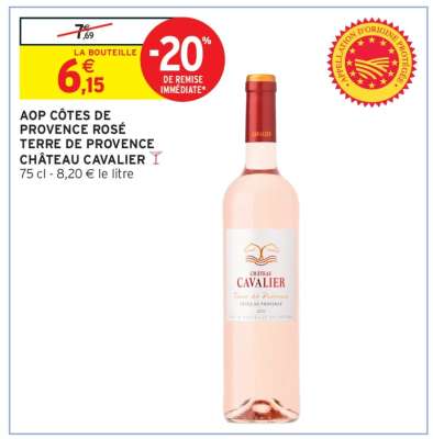 AOP Côtes de Provence Rosé Terre de Provence Château Cavalier