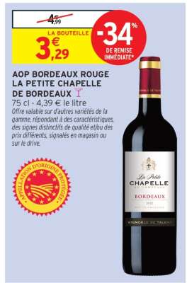 AOP Bordeaux Rouge La Petite Chapelle de Bordeaux