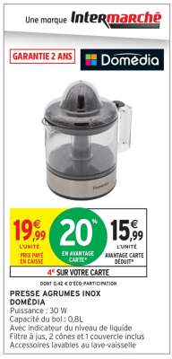 Presse Agrumes Inox Domédia