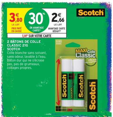 2 BÂTONS DE COLLE CLASSIC 21G SCOTCH