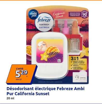 Désodorisant électrique Febreze Ambi Pur California Sunset