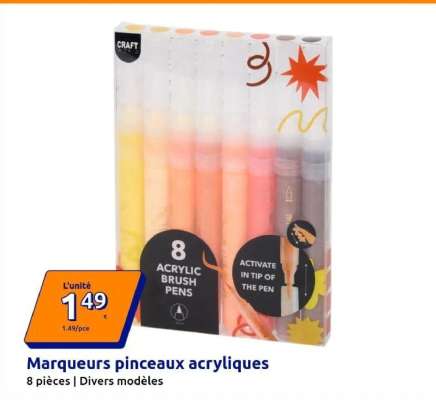 Marqueurs pinceaux acryliques