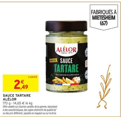 SAUCE TARTARE "ALÉLOR"