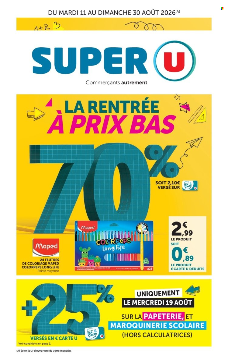 Catalogue SUPER U - 11/08/2026 - 30/08/2026. Page 1