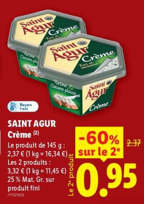 SAINT AGUR Crème