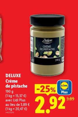 DELUXE Crème de pistache