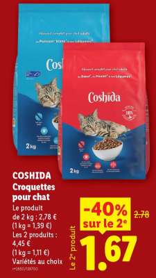COSHIDA Croquettes pour chat
