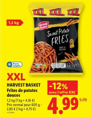 HARVEST BASKET Frites de patates douces