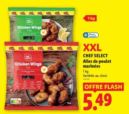 CHEF SELECT Ailes de poulet marinées