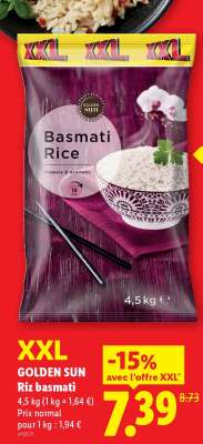 GOLDEN SUN Riz basmati
