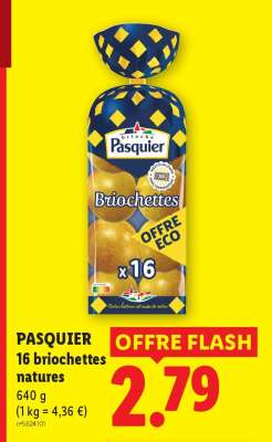 PASQUIER 16 briochettes natures