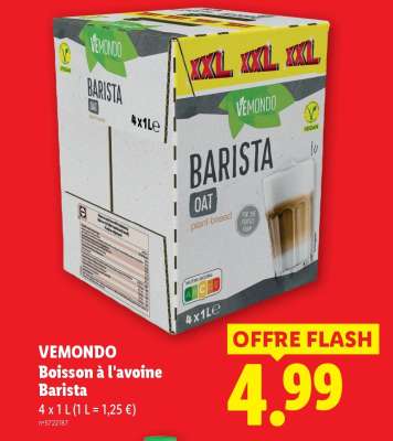 VEMONDO Boisson à l'avoine Barista