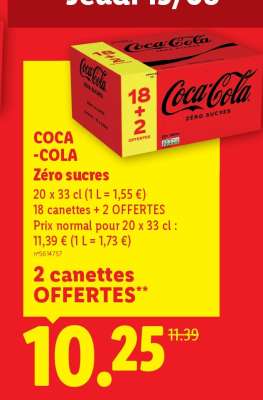 COCA COLA Zéro sucres