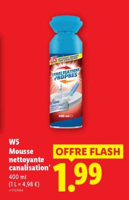 W5 Mousse nettoyante canalisation