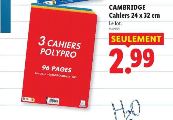 CAMBRIDGE Cahiers 24 x 32 cm