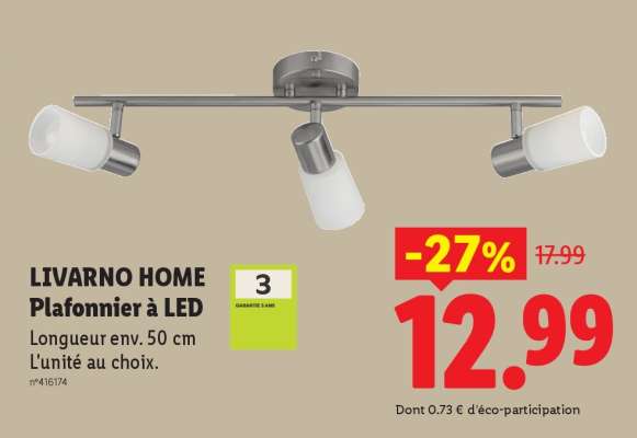 LIVARNO home Plafonnier à LED