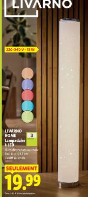 LIVARNO home Lampadaire à LED