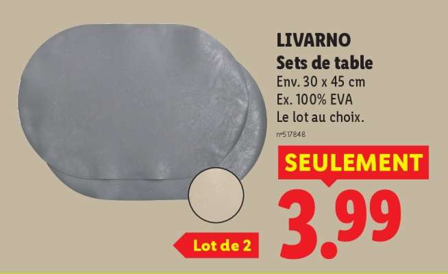 LIVARNO Sets de table