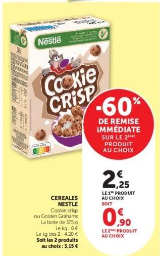 Céréales Nestlé Cookie Crisp