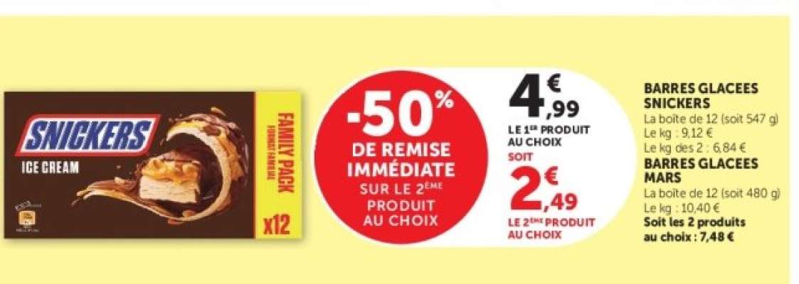 Barres Glacées Snickers
