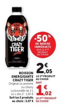 Boisson Énergisante Crazy Tiger