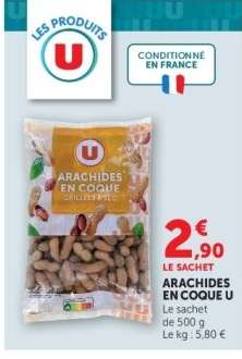 ARACHIDES EN COQUE U