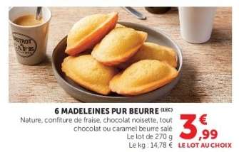 6 Madeleines Pur Beurre