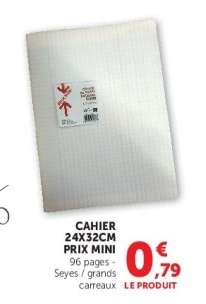 CAHIER 24X32CM PRIX MINI