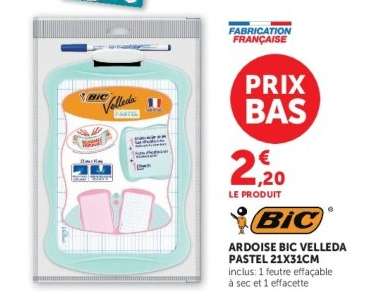 Ardoise BIC Velleda Pastel 21x31cm