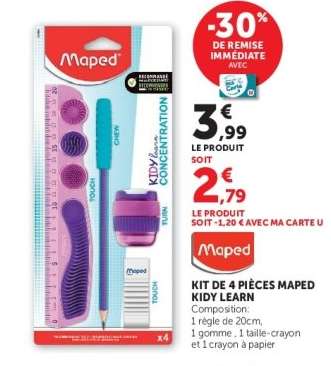 Kit de 4 pièces Maped Kidy Learn