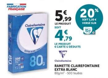 RAMETTE CLAIREFONTAINE EXTRA BLANC