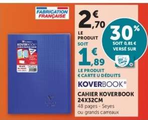 CAHIER KOVERBOOK 24X32CM