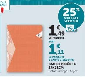 CAHIER PIQÛRE U 24X32CM