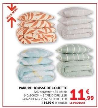 Parure housse de couette