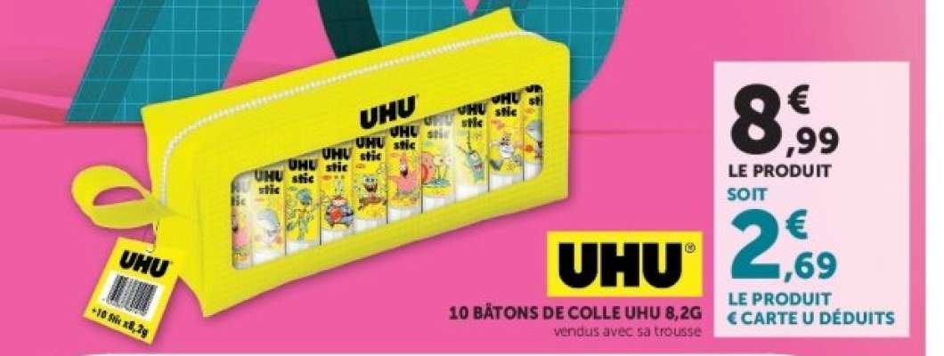 UHU 10 BÂTONS DE COLLE
