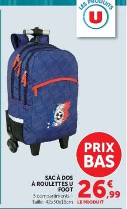 SAC À DOS À ROULETTES U FOOT