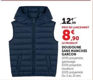 DOUDOUNE SANS MANCHES GARCON